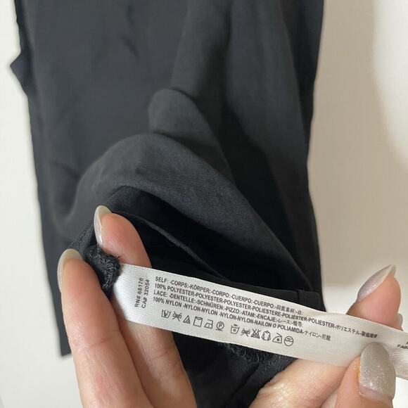 NEW! Free People Intimately Black v neck tank camisole with lace bandeau SMALL - Picture 5 of 6